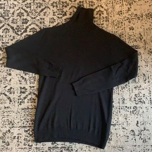 Black Muscle Fit Turtle Neck Sweater by Boo Hoo Man